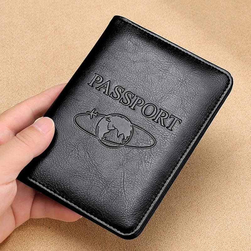 Travel Accessories Wallet - Capa de passaporte unissex de couro