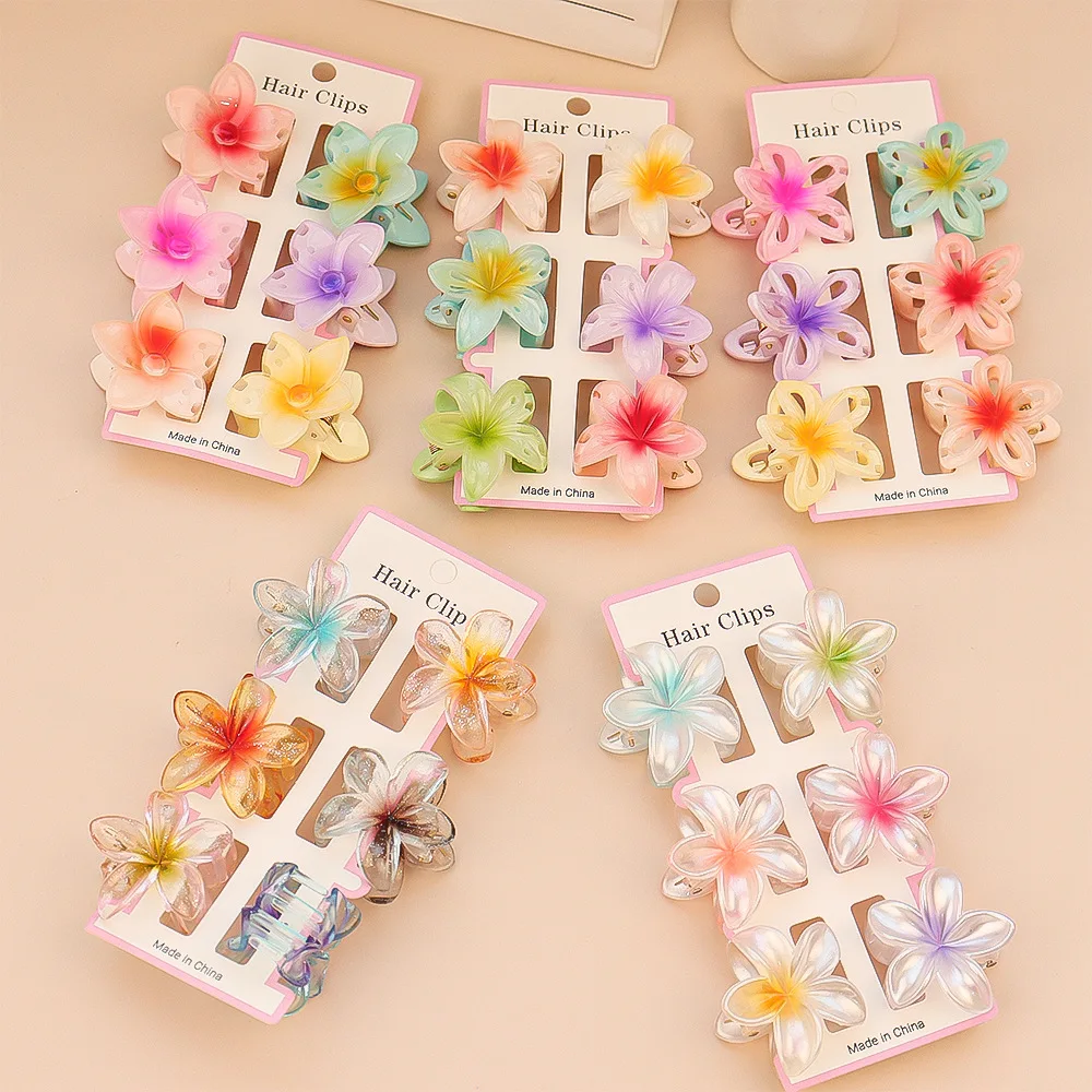 Travel Accessories Aesthetic - 6 pçs moda colorida transparente flor
