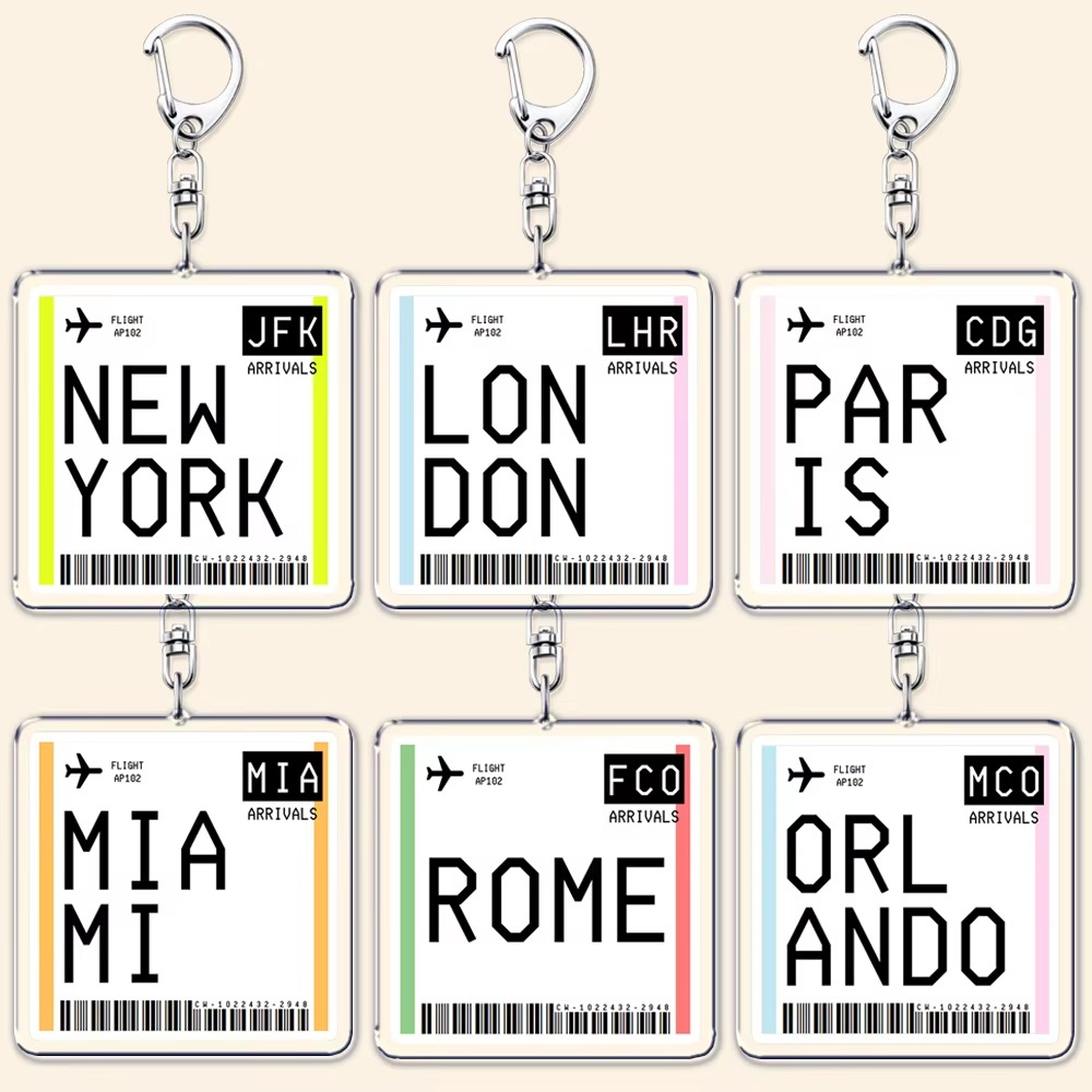 Travel Accessories Jewelry - Chaveiro de bilhete de avião e