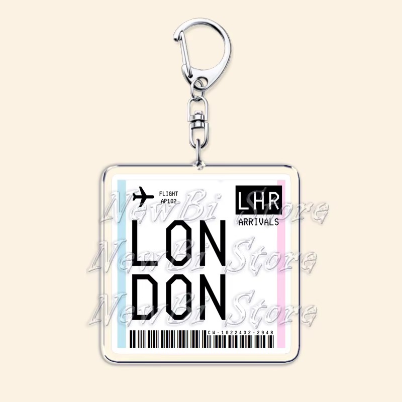 Chaveiro de bilhete de avião e - Travel Accessories Jewelry avaliação e preço